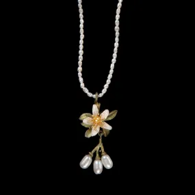 Orange Blossom Pendant - Flower Pearls