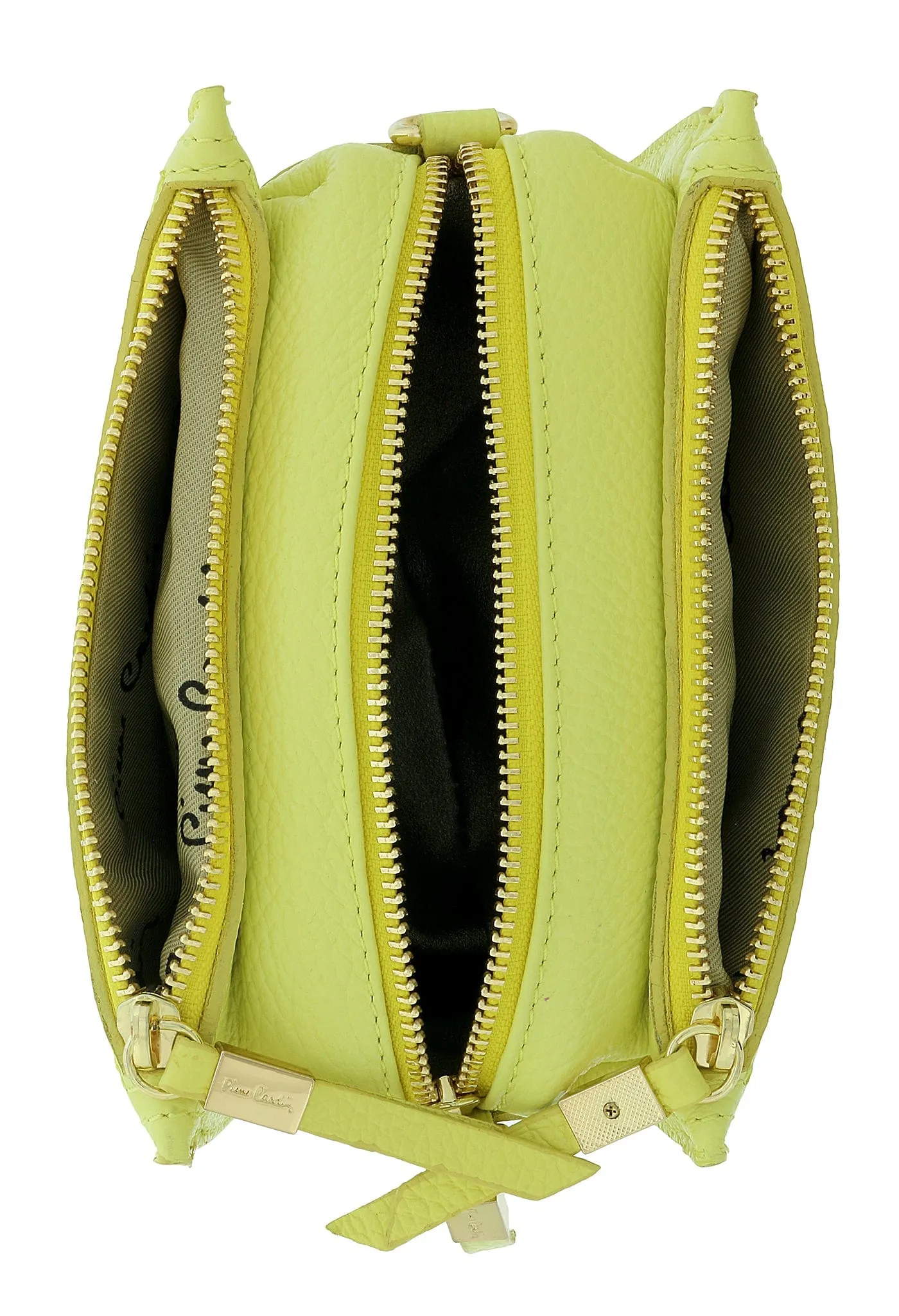 Pierre Cardin Lemon Leather Small Structured Square Crossbody Bag