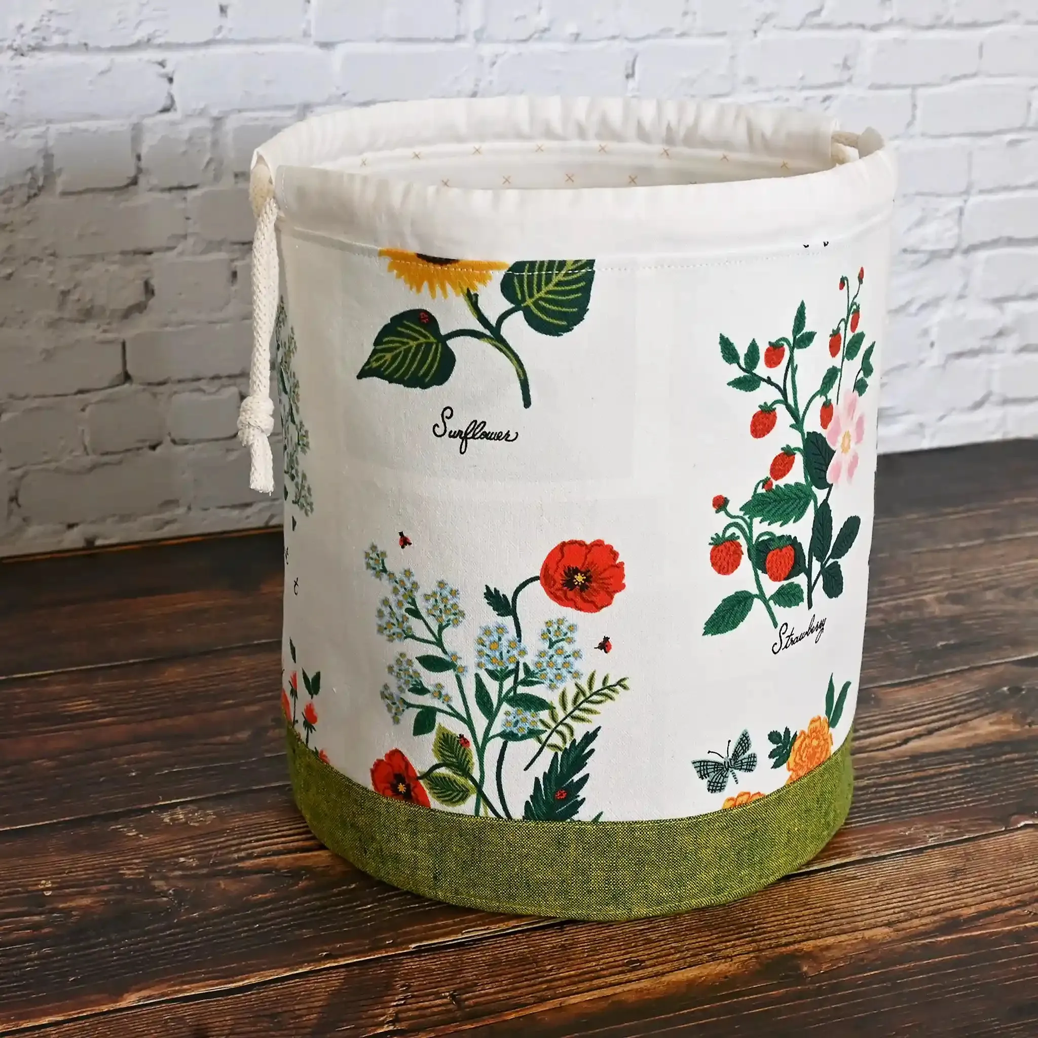 Pretty Canvas Bucket Bag in Rifle Paper Co's Curio