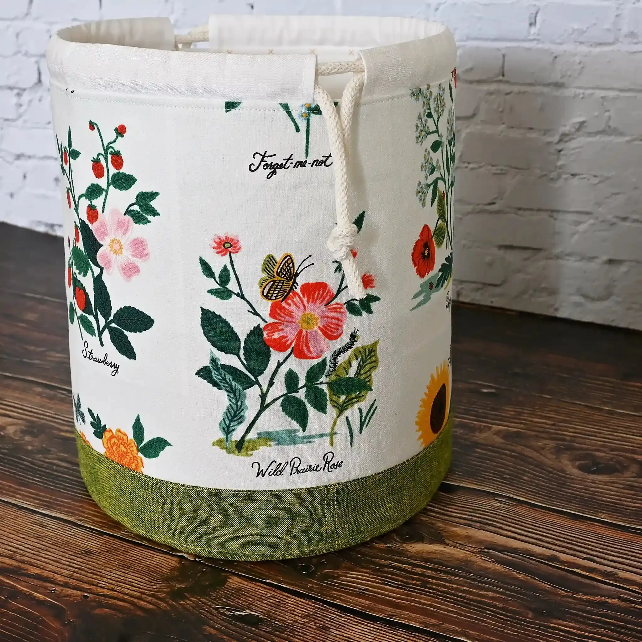 Pretty Canvas Bucket Bag in Rifle Paper Co's Curio