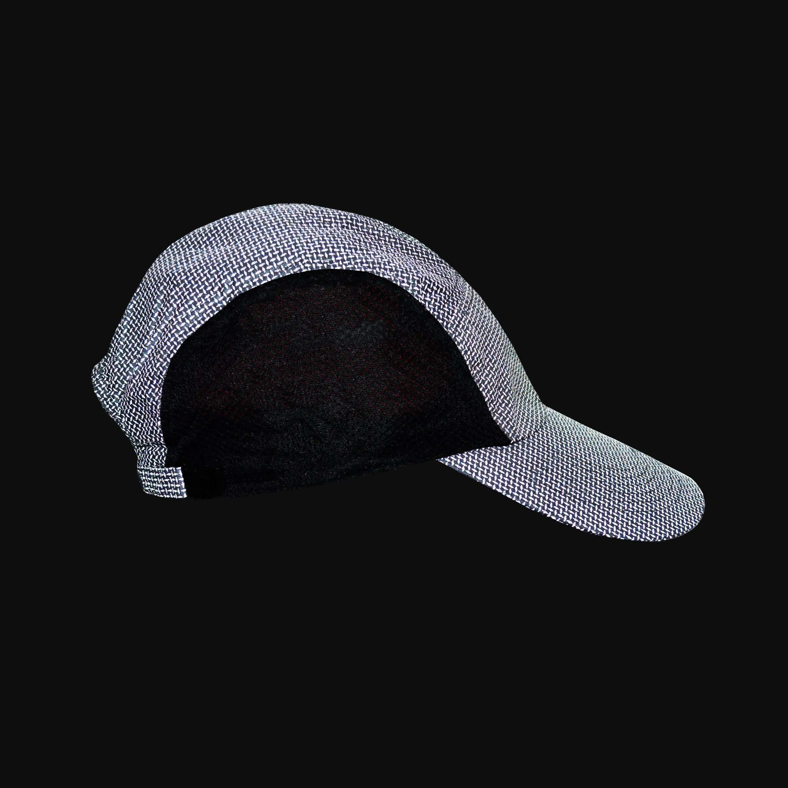 Primo Lid Mesh-Sided Baseball Cap in Reflective Black Roma