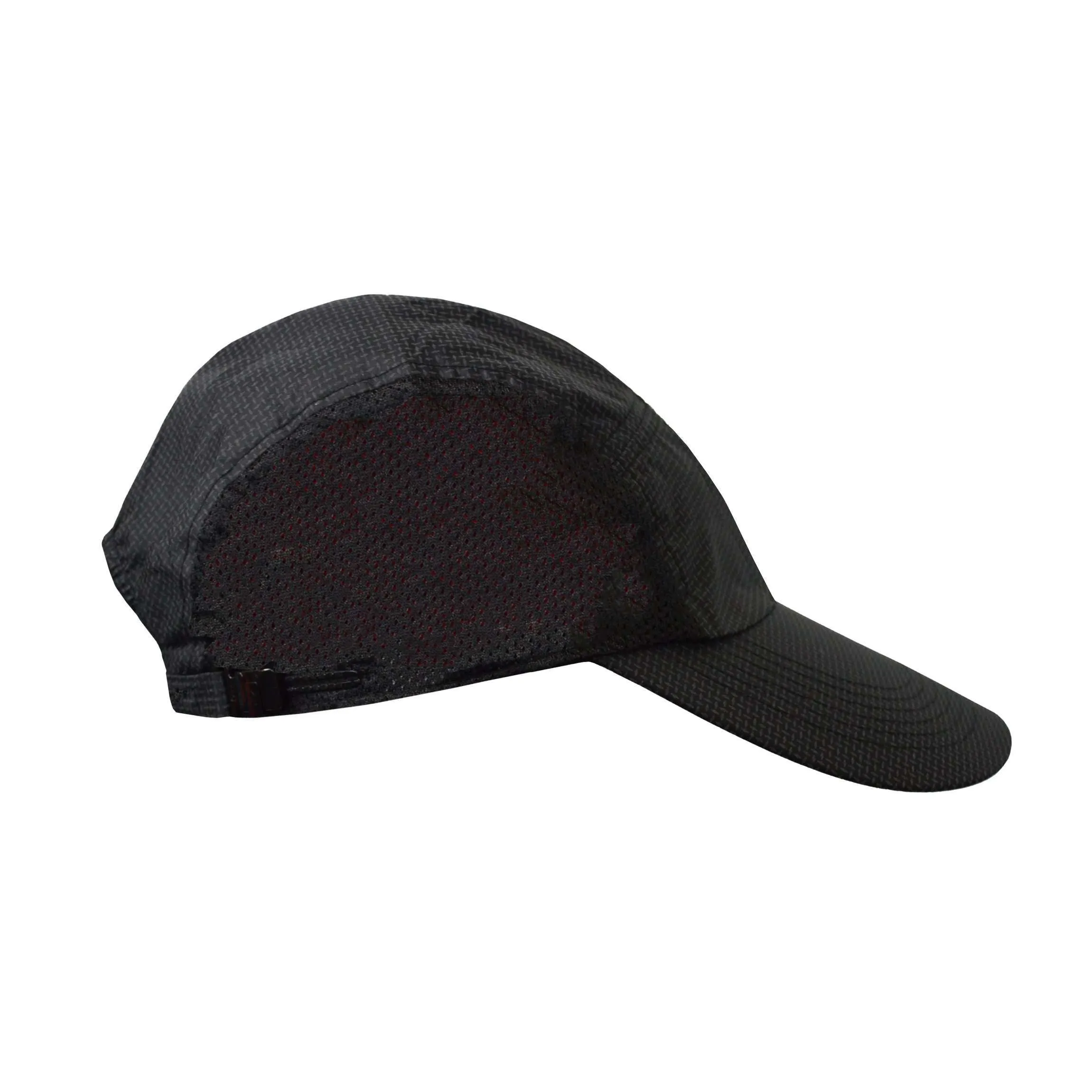 Primo Lid Mesh-Sided Baseball Cap in Reflective Black Roma