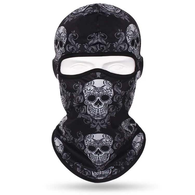 Quick-drying sweat-absorbent breathable skull mask for men and women outdoor cycling headgear skull neck scarf bicycle sun protection neck cover
