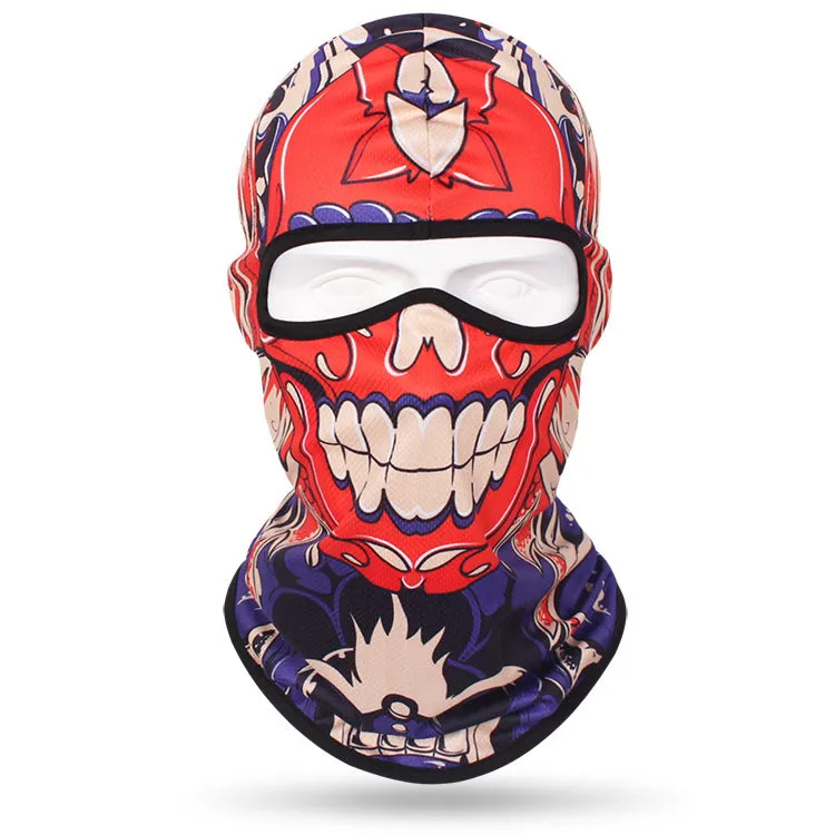 Quick-drying sweat-absorbent breathable skull mask for men and women outdoor cycling headgear skull neck scarf bicycle sun protection neck cover