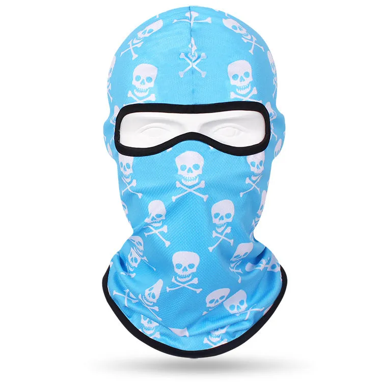 Quick-drying sweat-absorbent breathable skull mask for men and women outdoor cycling headgear skull neck scarf bicycle sun protection neck cover