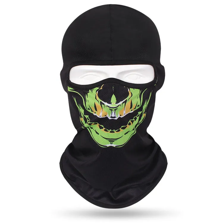 Quick-drying sweat-absorbent breathable skull mask for men and women outdoor cycling headgear skull neck scarf bicycle sun protection neck cover
