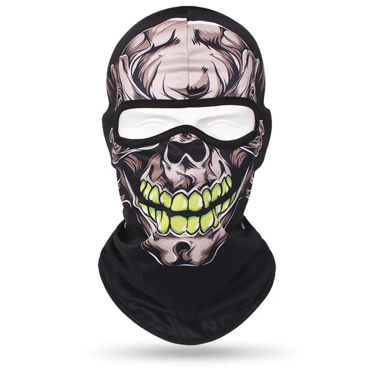 Quick-drying sweat-absorbent breathable skull mask for men and women outdoor cycling headgear skull neck scarf bicycle sun protection neck cover