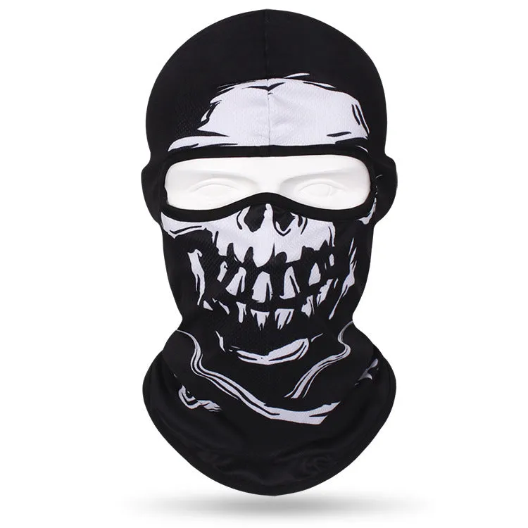 Quick-drying sweat-absorbent breathable skull mask for men and women outdoor cycling headgear skull neck scarf bicycle sun protection neck cover