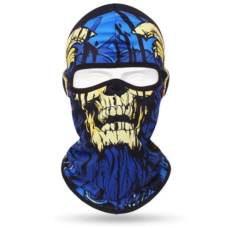 Quick-drying sweat-absorbent breathable skull mask for men and women outdoor cycling headgear skull neck scarf bicycle sun protection neck cover