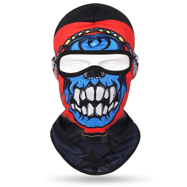 Quick-drying sweat-absorbent breathable skull mask for men and women outdoor cycling headgear skull neck scarf bicycle sun protection neck cover