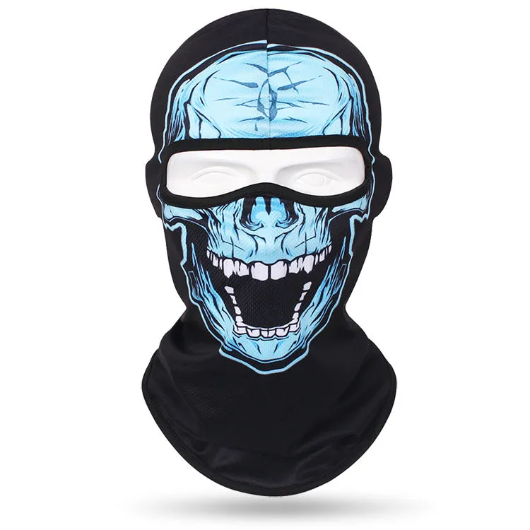 Quick-drying sweat-absorbent breathable skull mask for men and women outdoor cycling headgear skull neck scarf bicycle sun protection neck cover