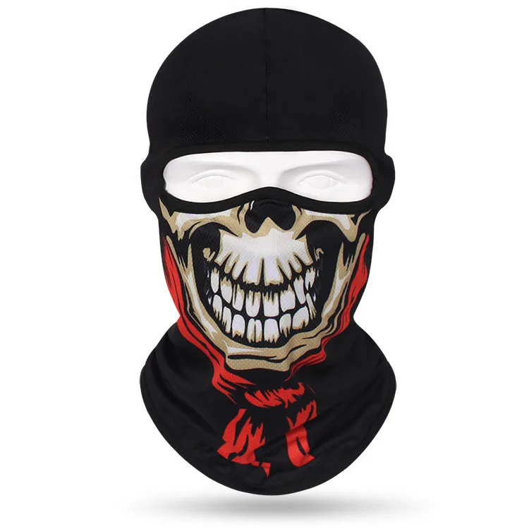Quick-drying sweat-absorbent breathable skull mask for men and women outdoor cycling headgear skull neck scarf bicycle sun protection neck cover