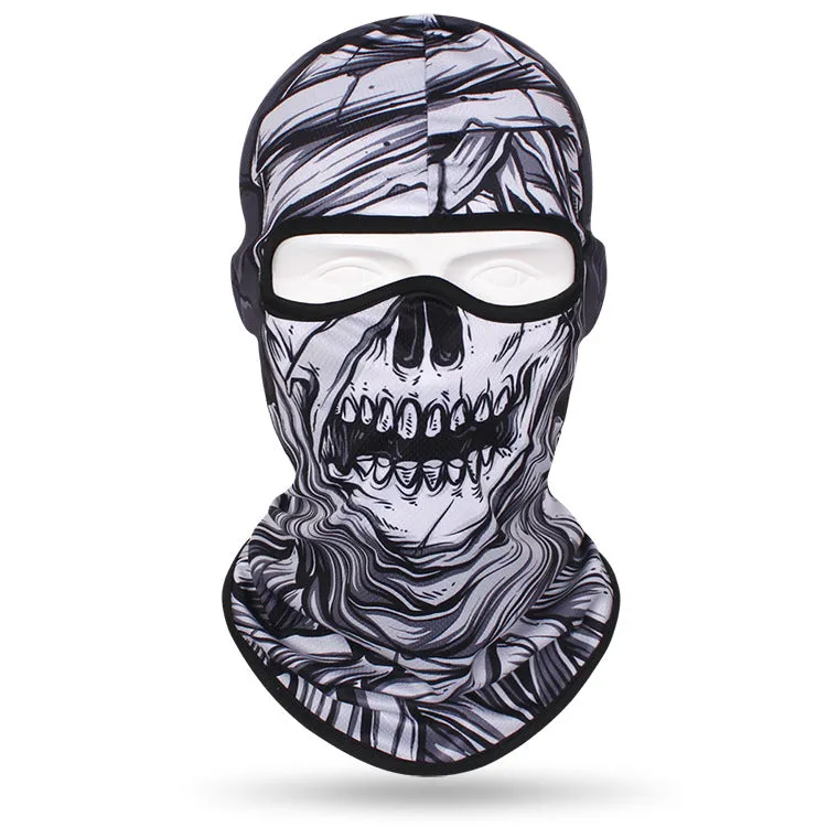 Quick-drying sweat-absorbent breathable skull mask for men and women outdoor cycling headgear skull neck scarf bicycle sun protection neck cover
