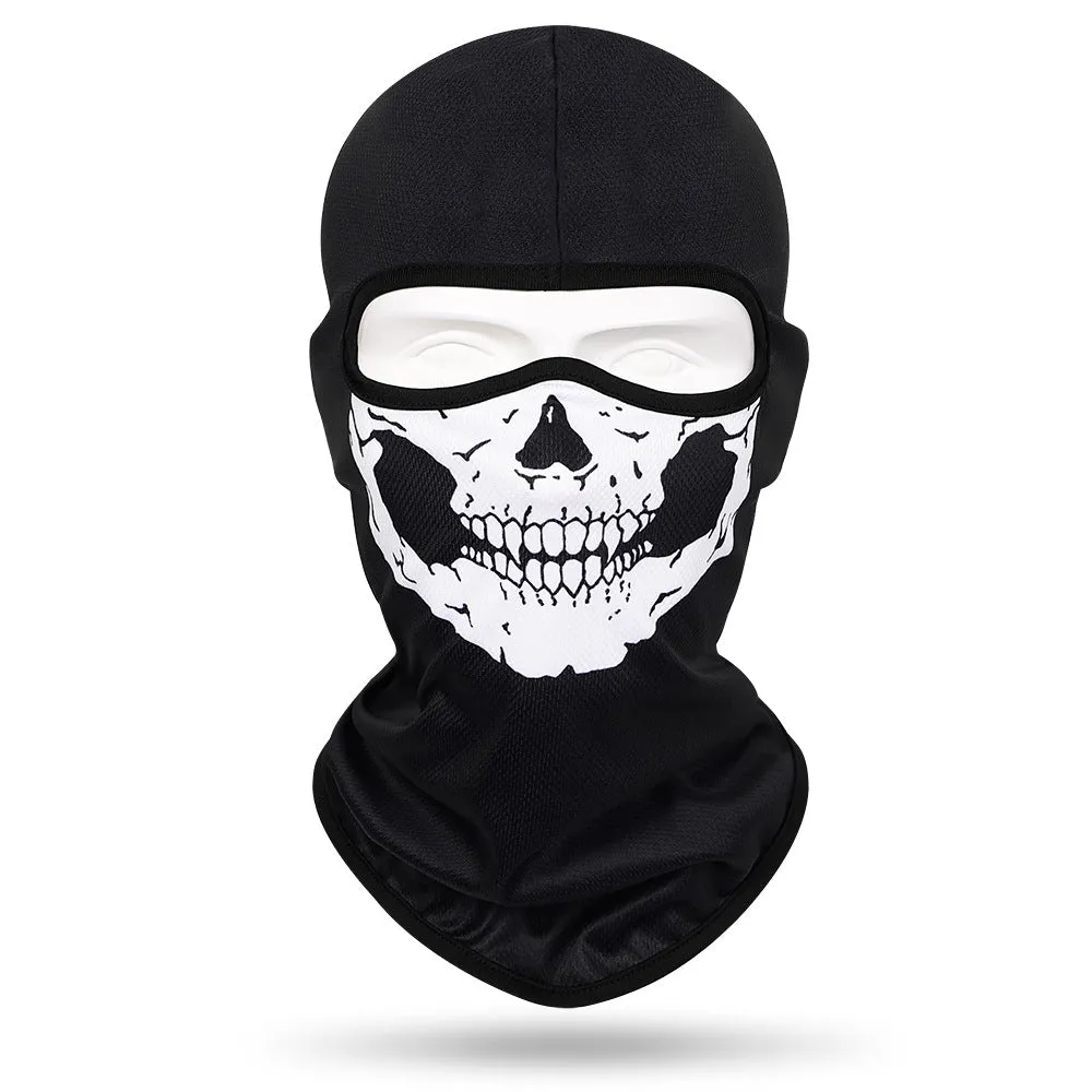 Quick-drying sweat-absorbent breathable skull mask for men and women outdoor cycling headgear skull neck scarf bicycle sun protection neck cover