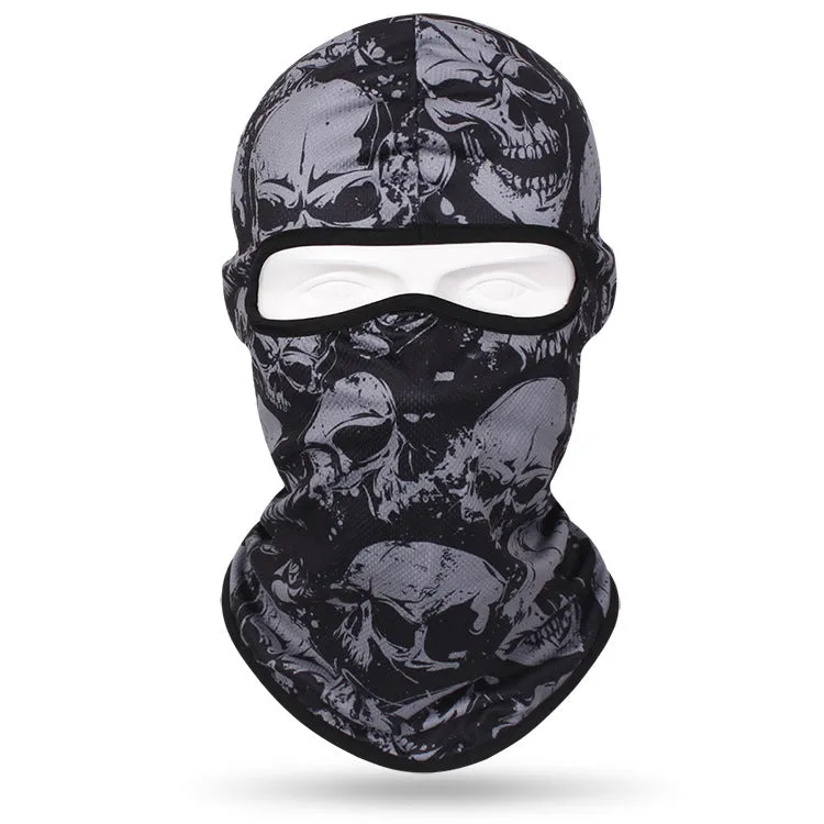 Quick-drying sweat-absorbent breathable skull mask for men and women outdoor cycling headgear skull neck scarf bicycle sun protection neck cover