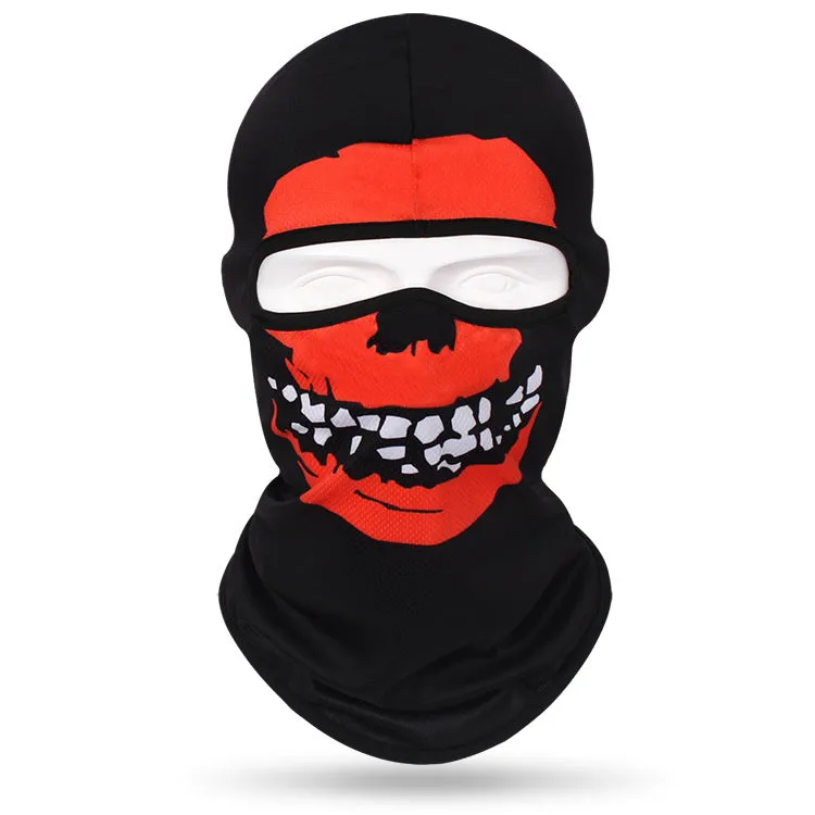 Quick-drying sweat-absorbent breathable skull mask for men and women outdoor cycling headgear skull neck scarf bicycle sun protection neck cover
