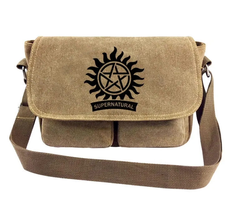 Student Scchool bag Natural SPN Canvas Backpack Cosplay Messenger Bags Teenage Travel Bags Backpack Gift   S4782764