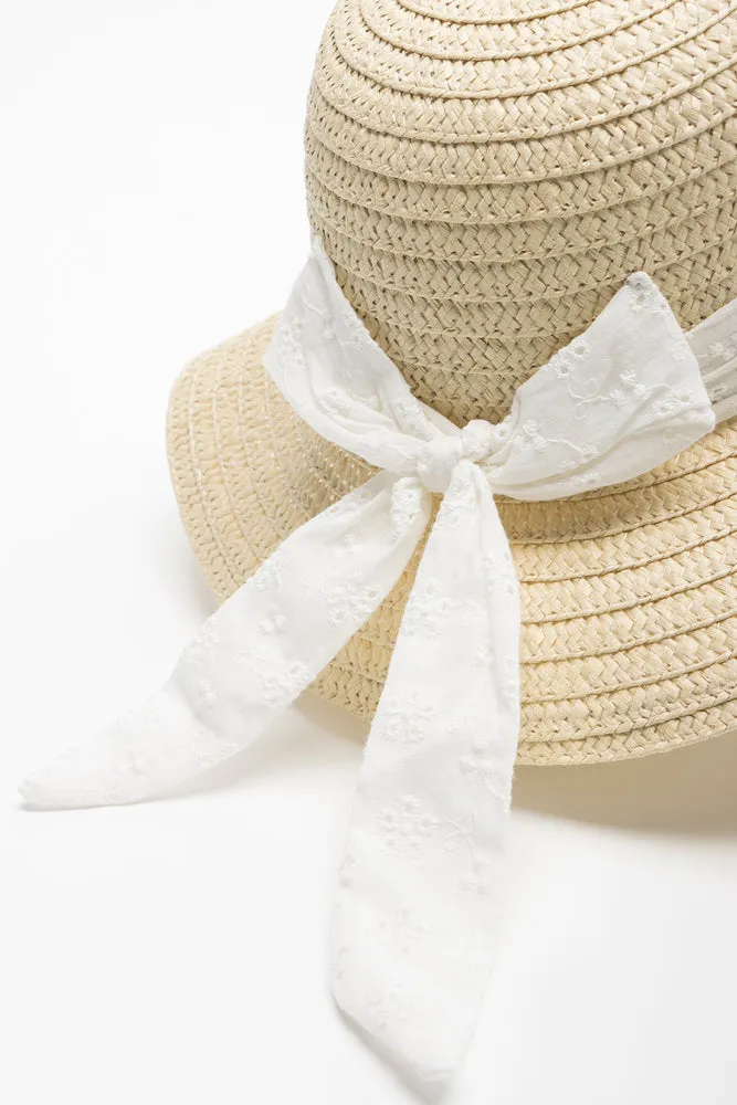 Sunhat Anglaise Ribbon Natural