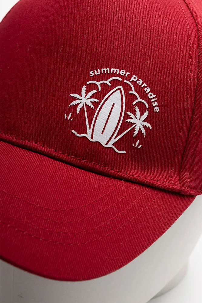 Surf Peak Cap Red