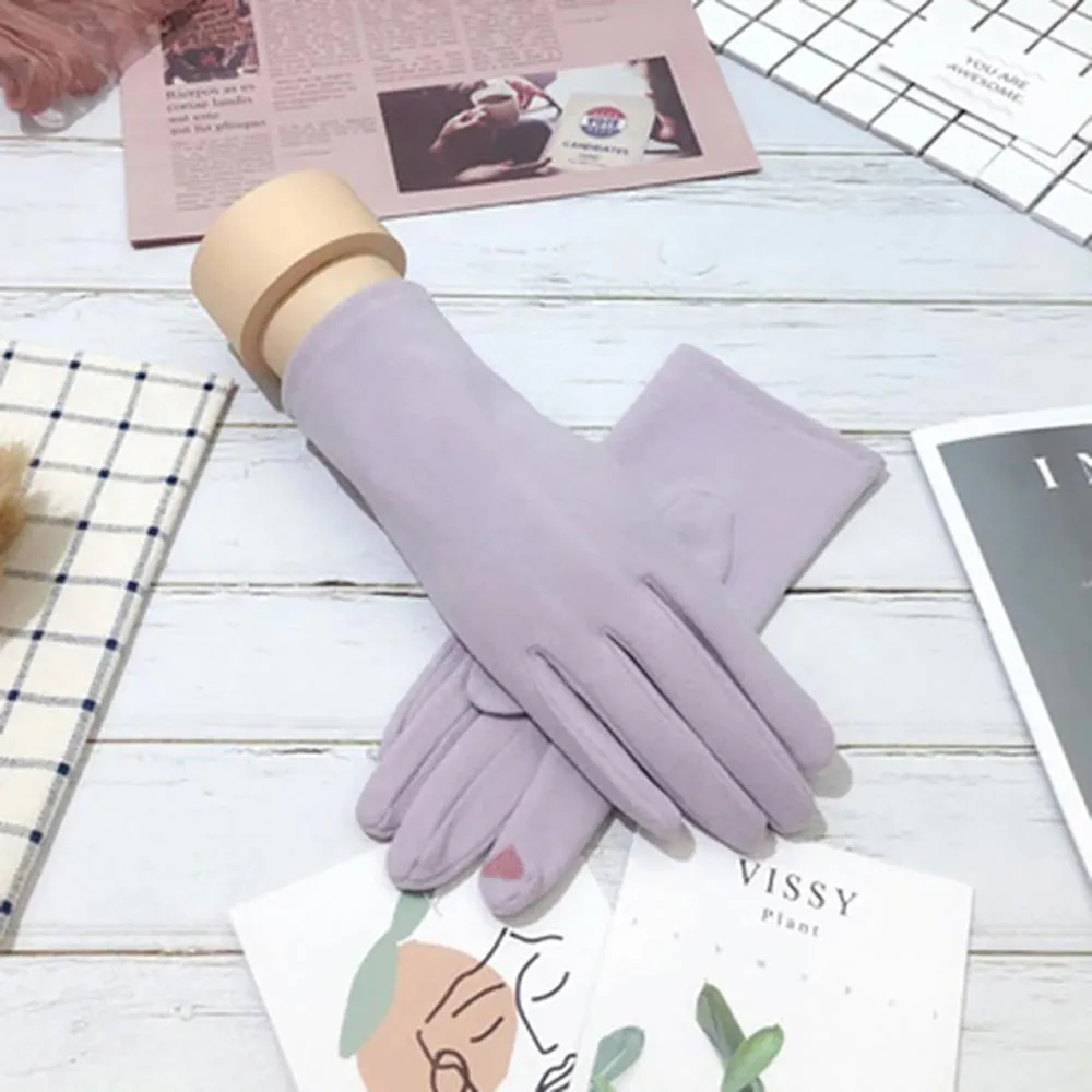 Touch Screen Cashmere Winter Heart Gloves