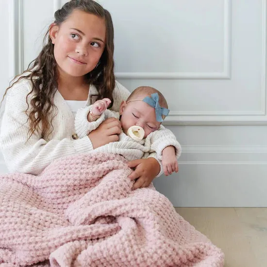 Waffle Knit Receiving Blanket
