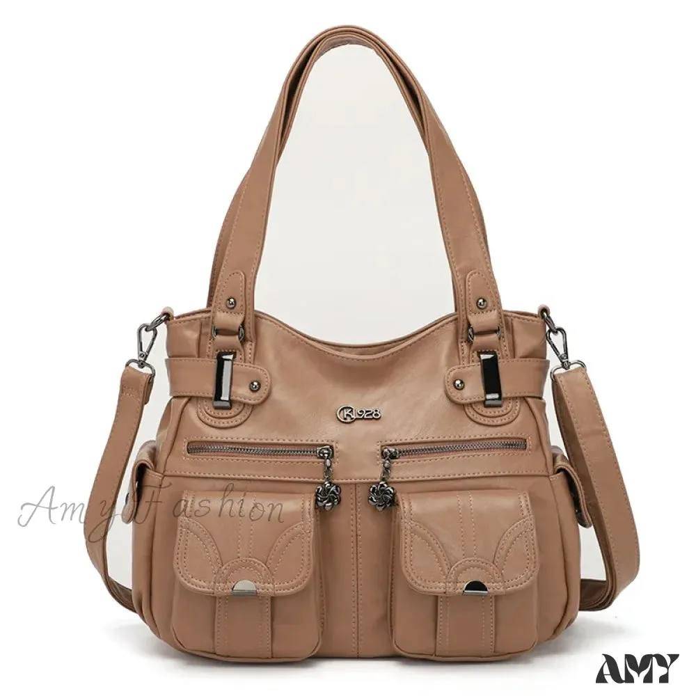 Women PU Crossbody Large Messenger Leather Shoulder Designer Tote Bag