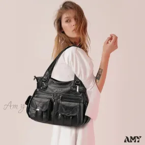 Women PU Crossbody Large Messenger Leather Shoulder Designer Tote Bag