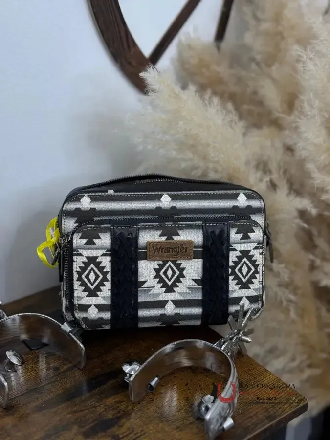 WRANGLER BLACK  AZTEC CROSSBODY